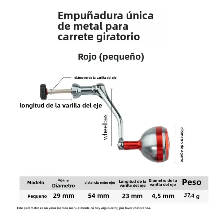 Manija De Repuesto Para Caña De Pescar CHILENT Tipo De Arrastre Aluminio Fundido Multiple Color Compatible Con Series 500-7000 - 1