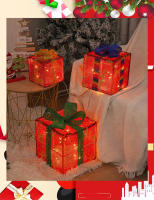 Lámpara LED Para Regalo Navideña Con Diseño De Ciervo Estrellas Y Copos De Nieve Juego De 3 Piezas Luz Impermeable Para Decoración Del Hogar - details 9