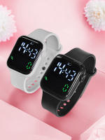 Reloj Inteligente Minimalista Para Estudiantes 2PCS Para Niños Y Niñas Con Pantalla Elevada Y Contador De Pasos Reloj Deportivo Electrónico - details 8