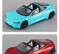 Tesla Roadster Convertible Supercar De 1:24 En Metal Con Sonido Y Luz Modelo De Coche De Juguete Para Niños Regalo De Cumpleaños - details 10