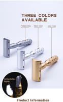 JiFULI Cuchilla De Seguridad Clásica Para Hombres Con Mango De Aleación De Aluminio 1 Máquina 5 Hojas Duras Y Duraderas Afiladas Rasurador - details 3