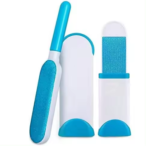 Pet Dog Cat Hair Remover, No Rels and No Waste, Improved Reusable Pet Hair Remover Brush Home Helper (Blue) - 1