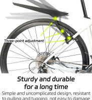 RRSKIT Guardabarros Para Bicicleta Desmontable Protector De Barro De Plástico Suave Resistente Para Bicicleta Accesorios De Rueda Delantera Y Trasera - details 3