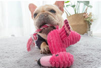 Juguete De Masticar Para Perros Pequeños En Peluche De Flamenco Sonido Squeaky Interactivo Para Chihuahua Yorkshire Bulldog Pug Corgi - details 0