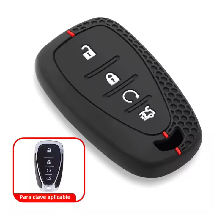 Funda De Llave De Coche De Silicona Para Chevrolet Cruze Volt Malibu Equinox Camaro 2016-2019 Porta Llavero Compatible Con Modelos - 1