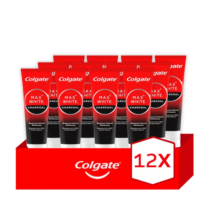 Pasta de dientes blanqueadora Colgate Max White con carbón 75ml. Pack 12 - 1