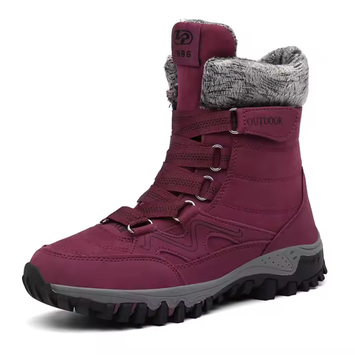 Botas De Invierno Para Hombre Con Piel De Vaca Y Peluche Botas De Nieve Calientes Botas De Trabajo Militar Casual Zapatos De Tobillo Unisex - 1