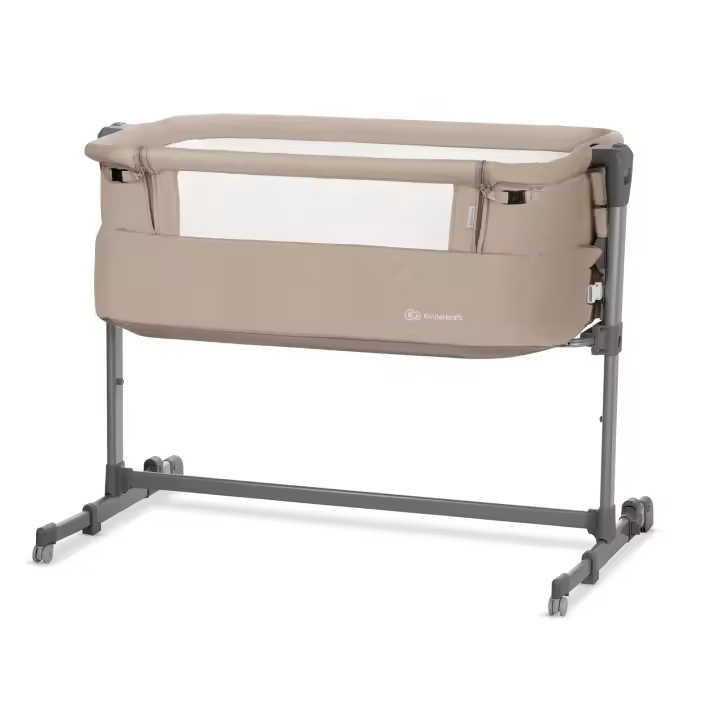 Kinderkraft NESTE UP Cuna Colecho para Bebé con Colchón, Cuna de Cabecera, Fácil ajuste de cama de padres, Ajuste de altura, Buena Circulación de Aire, Ruedas transportarás - 1