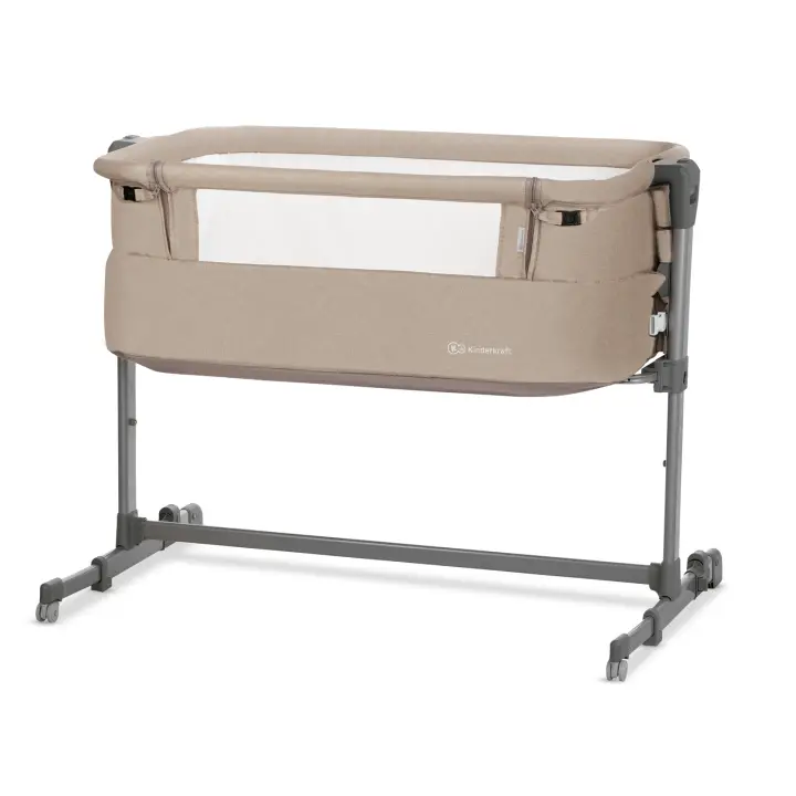 Kinderkraft NESTE UP Cuna Colecho para Bebé con Colchón, Cuna de Cabecera, Fácil ajuste de cama de padres, Ajuste de altura, Buena Circulación de Aire, Ruedas transportarás - 1