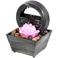 Fuente De Mesa Relajante Para Interiores Con Luz Y Operada Por USB/Batería Fuente De Agua Para Decoración De Escritorio Estilo Pastoral EU Plug - details 1