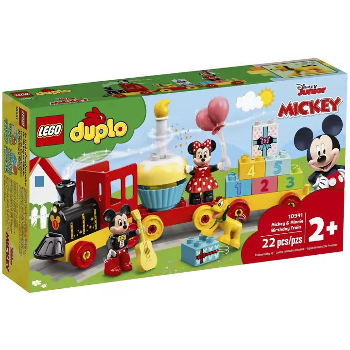LEGO DUPLO DISNEY JUNIOR TREN DE CUMPLEAÑOS DE MICKEY Y MINNIE, 10941, TIENDA CON LICENCIA OFICIAL - 1