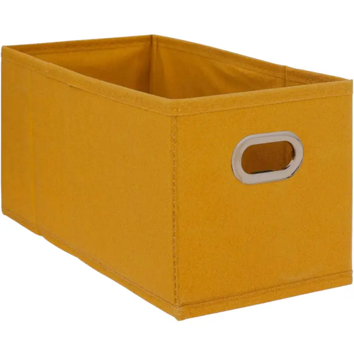 Caja de almacenamiento de tela Cesta organizadora plegable - Mostaza - 5 FIVE - Varios Tamaños - 1