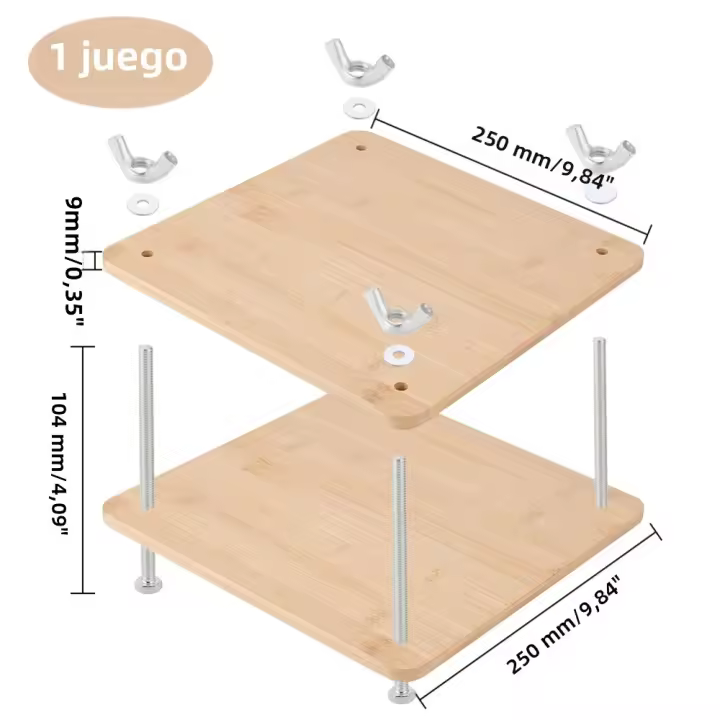 Kit De Prensa De Flores Para Manualidades Y Encuadernación DIY 1Set Prenda Grande De 11.6 X 7.87 Pulgadas En Madera - 1