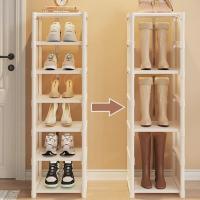 Organizador De Zapatos De Multiple Capas Estante Plegable Ajustable Para Ahorrar Espacio En Rincón De Pared Material Plástico - details 2