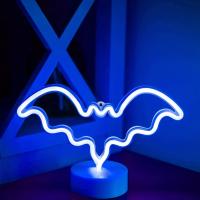 Lámpara De Mesa Decorativa LED Neón Batalla USB O Batería Para Ambiente De Halloween Decoración Para Dormitorio Y Juego Decorativa Luz De Mesa Regalo - details 4
