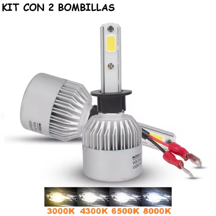 Kit H1 de Led 16000 Lumen 12V - 24V Coche Moto Camión Cruce Carretera - 1