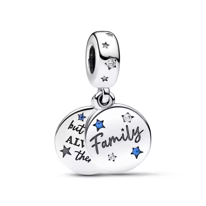 Charm Colgante Doble en Plata de Ley Amor Familia - Marca Pandora - 1