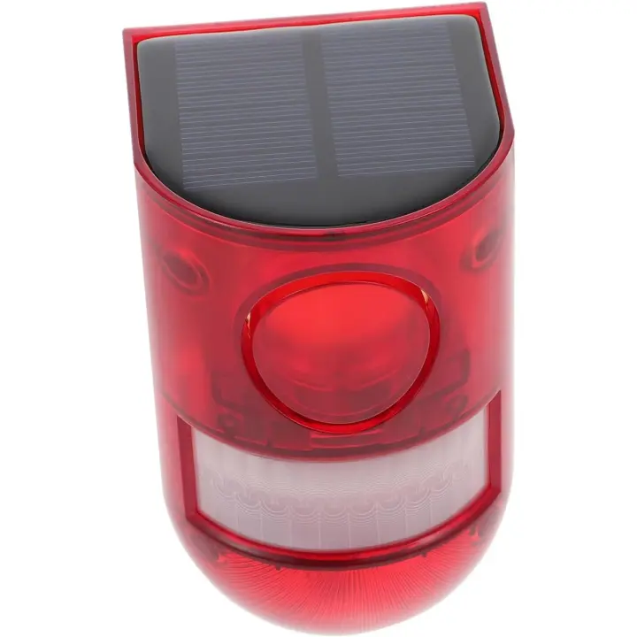 Luz DE SEGURIDAD estroboscópica solar Luz de advencia estroboscópica solar Luz de advtencia de destello solar Cinturón de luz de seguridad de Alarma solar (6,9 × 12 cm) - 1