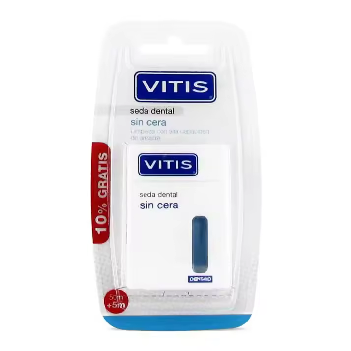 Vitis Sin Cera Seda Dental 50 M - Limpieza Profunda - 1