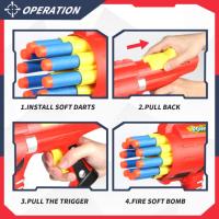 Pistola De Bala Suave Manual Para Niños Juego Interactivo Al Aire Libre Y Interior Regalo Para Niños Juguetes De Fuego Sin Batería - details 2