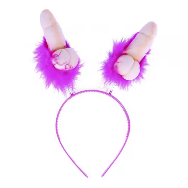 Partilandia Diadema de Pene y Plumas morada de 14 cm - 1