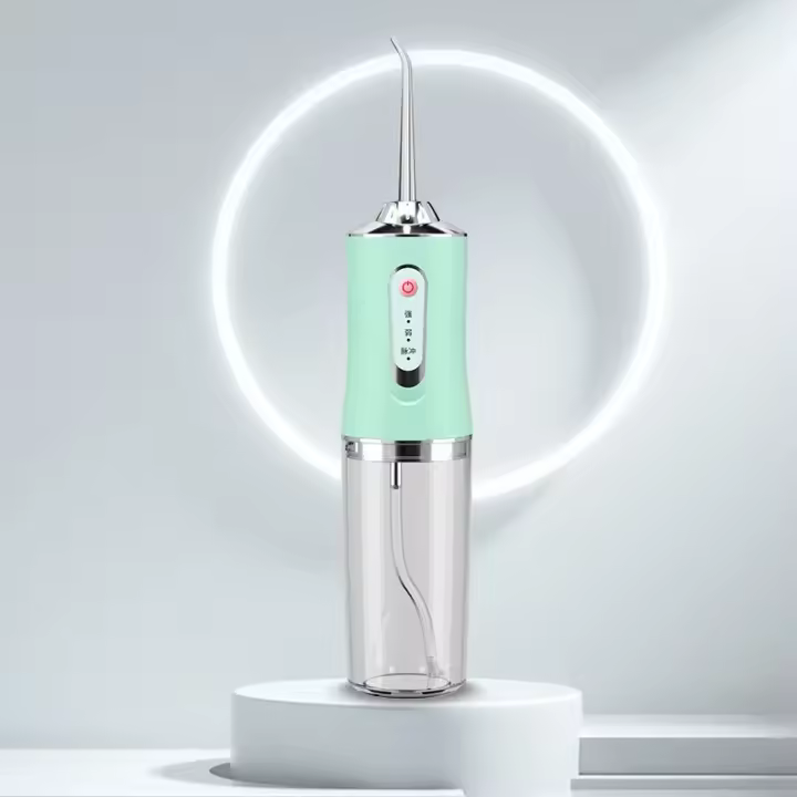 Irrigador Oral Portátil Flosser Dental Con 4 Tiras De Jetable Recargable Por USB Jet De Agua 220ml 3 Modos Limpieza De Dientes - 1