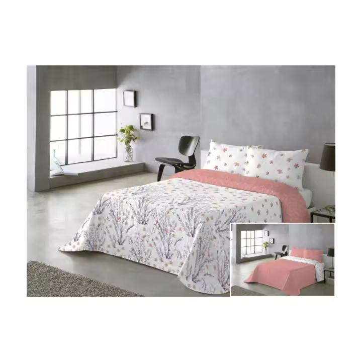 Colcha multiuso REVERSIBLE  ESTAMPADA  floral cama 90cm 105cm 135cm 150cm - 1