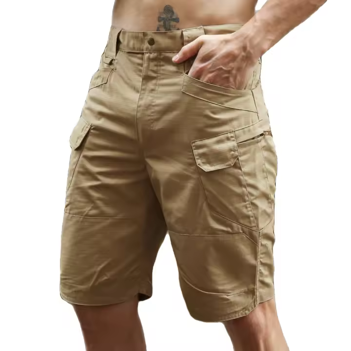 Shorts De Verano Para Hombre Cargo Pantalones Tácticos Impermeables Secado Rápido Con Multípocket Ropa Al Aire Libre Para Caza Y Pesca - 1
