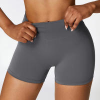 Shorts De Yoga Para Mujer Cintura Alta Levantamiento De Glúteos Ajuste Slim Fitness Running Transpirables 3 Puntos - details 1