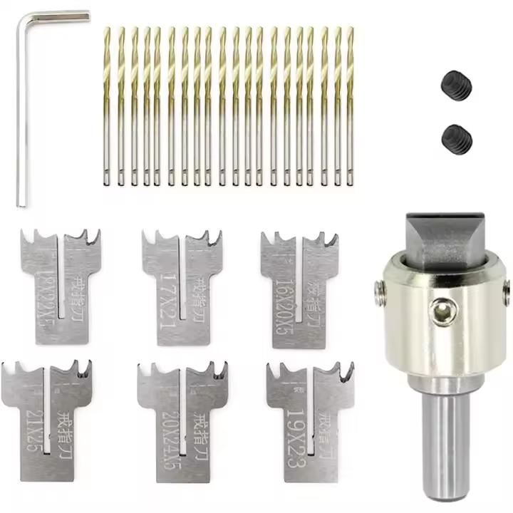 Juego de brocas de anillo de 30 piezas, cuchillas de 16-21mm, broca de anillo para madera, fabricante de anillos de acero, broca de cuentas para madera - 1