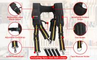 Cinturón De Herramientas Con Alforjas Para Construcción Padded Work Belt Suspenders Unisex Para Carpintero/Electricista/Tejedor/Farmer - details 4