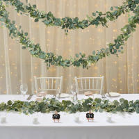 Vine De Hojas De Eucalipto Artificiales Para Decoración De Boda Y Jardín Planta Falsa De Hojas Verdes Para Arco De Boda Y Decoración Del Hogar - details 14