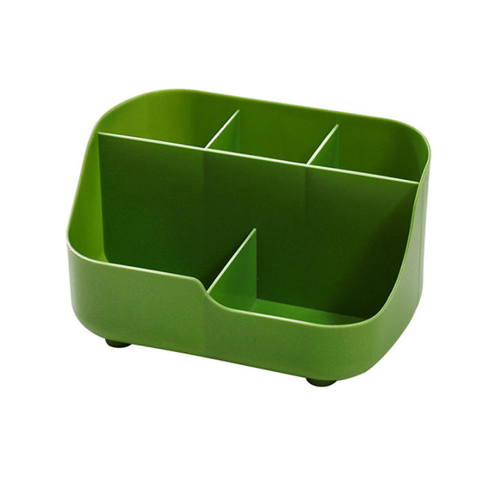 Organizador De Escritorio Grande De 5 Celdas En Plástico De Alta Calidad Multifuncional Porta Bolígrafos Y Maquillaje Bucket De Almacenamiento