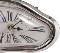 Reloj de pared distorsionado, decoración del Hogar, oficina, Gift (Plata) - details 3