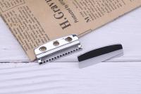 Cabeza De Afeitar De Seguro Yaqi Edged Chrome Unica Para Hombres Material De Aleación De Zinc Tamaño 42mmx17mm - details 8