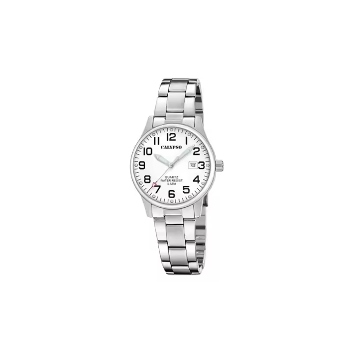 Reloj Calypso K5861/1 Mujer - Acero Inoxidable, 32mm, Blanco, Cuarzo - 1