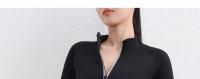 Chaqueta Deportiva De Mujer Con Cierre De Cremallera Y Flecos Secado Rápido Sudadera Para Ejercicio Estilo Slim O-Neck - details 21
