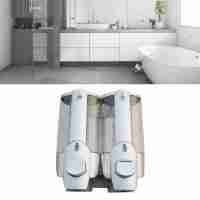 Dispensador de champú para Ducha, dispensador de jabón multiusos montado en la pantalla para el hogar, Cocina, baño, 350ml W, 2 UDS. - details 2
