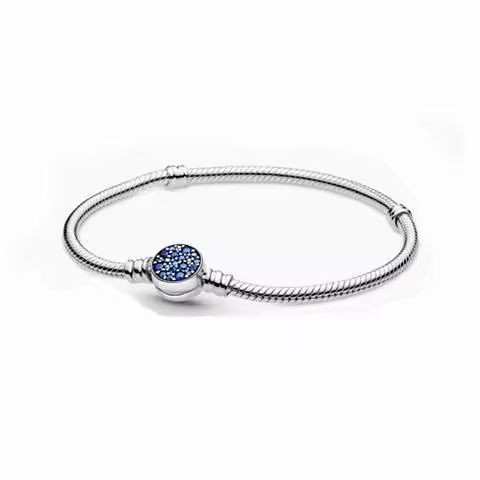 Pulsera  Pandora Cierre Disco Azul Brillante 599288C01-20 - 1