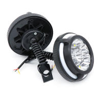 Lámpara De Espejo Para Motocicleta 9LED Sistema De Iluminación Spot Luz De Destacado Antiniebla Redondo Impermeable Faro De Conducción - details 3