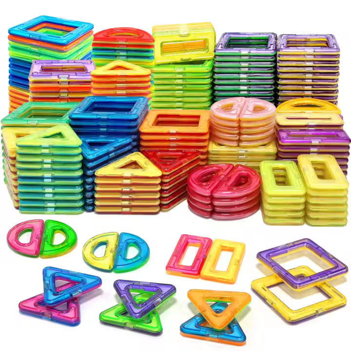 Juego De Construcción Magnético Educativo STEM De Mediana Tamaño Bloques Duraderos De Color Vibrante Regalo De Aprendizaje Ideal - 1
