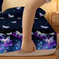 Sábana De Cama Con Patrón Psicodélico De Mariposa 1 Pieza Funda Para Colchón Imprimida En Poliéster 100% Técnica De Impresión Rotativa - details 4