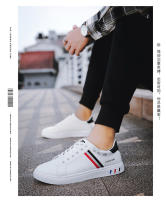 Zapatos Para Hombre Blanco Moda 2024 Cuero Cómodo Casual Planos Tallas Grandes Jóvenes Escuela Patinaje Zapatillas - details 14