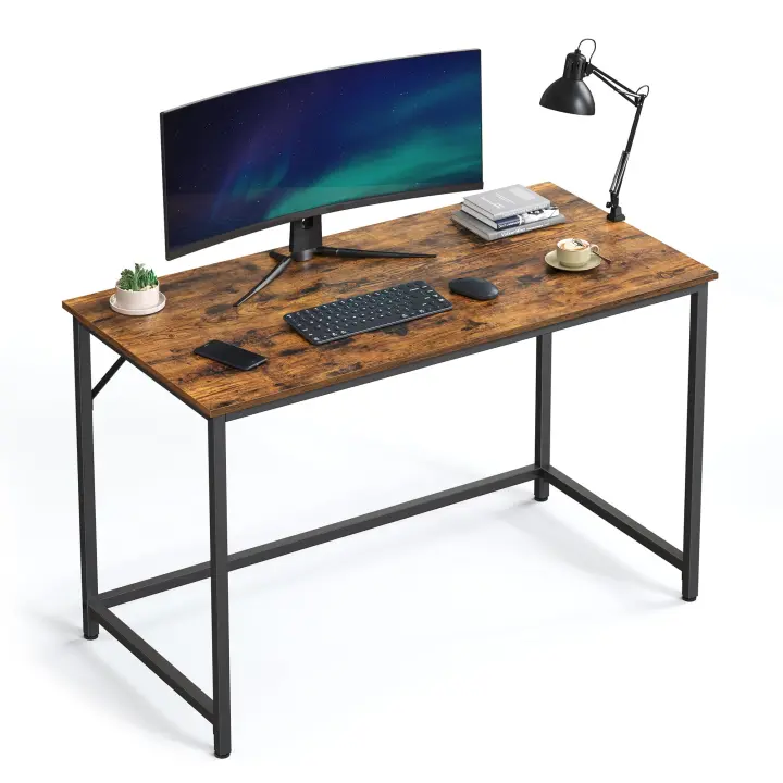 Escritorio Industrial Compacto - 60x120x76 cm, Mesa de Oficina y Estación de Trabajo, Ideal para Teletrabajo, Estudio y Dormitorio, Estructura de Metal - 1