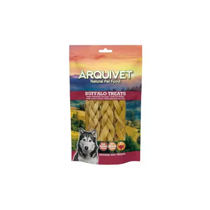 Arquivet - Trenzado de Piel de Búfalo - 100 gr -12cm/ 5 Uds - 1