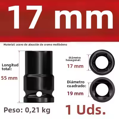 Juego De Llaves Hexagonales 3/4 Inch 17-50mm Pesado Y Grueso Herramientas Manuales De Mecanico Juego De Prensa Pneumatica - 1