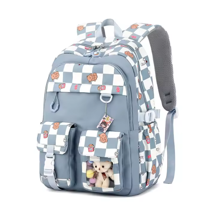 Bolsa de escuela primaria para niñas, mochila escolar ligera de 16 pulgadas, 2023 bolsa de escuela para niños con entresuelo antirrobo, 6-10 años, azul - 1