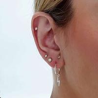 ENTREPLATA Pendientes Rayo Plata de Ley 925. Aros con Colgante. Originales para Mujer Hombre Niño - details 1