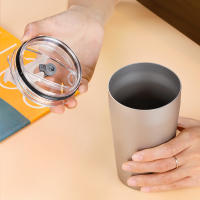 Taza De Camping De Titanio 500ml Copa De Cerveza Doble Capa Con Labio Equipo De Camping Utensilios De Picnic Cocina - details 3