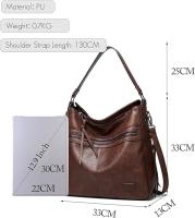 Bolso de mano Retro Para Mujer with ASA superior, Bolso de mano de Piel suave para Mujer, popular, de gran capacidad, versáthil, type Bandolera, Bolso de mano de moda - details 1